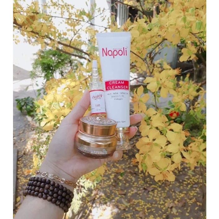 [Combo mờ nám trắng da] KEM NÁM SAFFRON 20gr VÀ NOÃN THỰC VẬT 12ml giá siêu rẻ