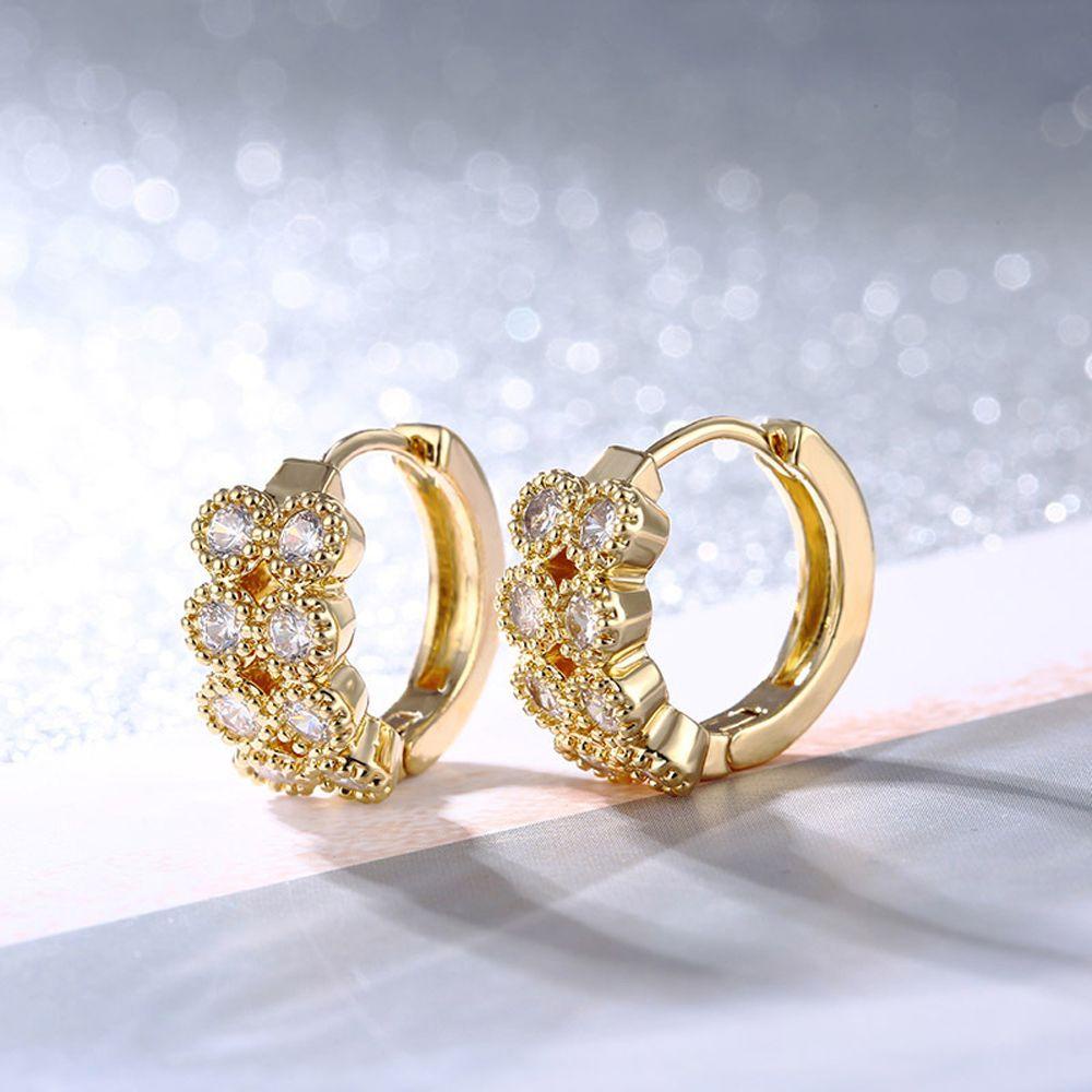 Bông Tai Dạng Vòng Tròn Phong Cách Châu Âu Sang Trọng Cho Nữ Dự Tiệc / Đám Cưới 2