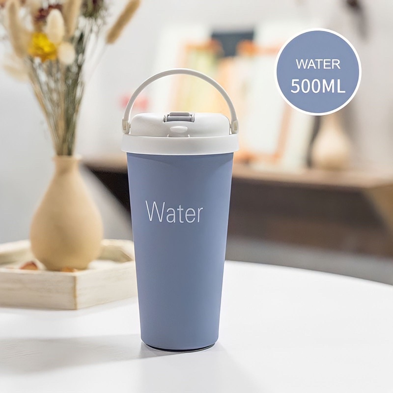 Bình Giữ Nhiệt Tea - Water - Coffee, Bình Có Ống Hút, Chất Liệu Inox Sus 304, Giữ Nhiệt Nóng, Lạnh