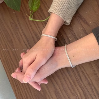  Lắc tay thân tròn tết BẠC S925 LANN B156 COUPLE 