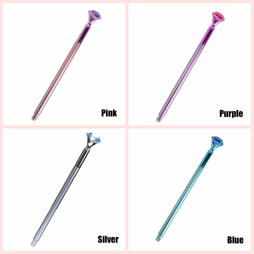 Bút mực gel ngòi 0.5mm đính kim cương thời trang