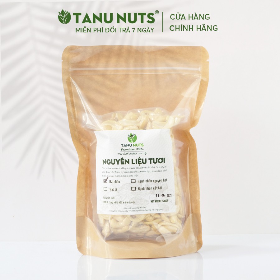 Hạt điều tươi sống TANU NUTS, hạt điều vỡ Bình Phước làm sữa, nấu ăn, làm bánh