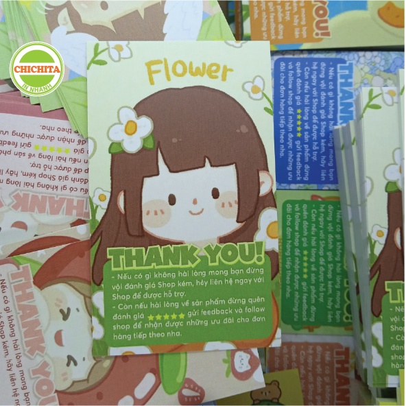 COMBO Card Cám Ơn, Card Thank You, Thiệp Cảm Ơn 1 mặt giá rẻ sẵn hàng mẫu 41-55