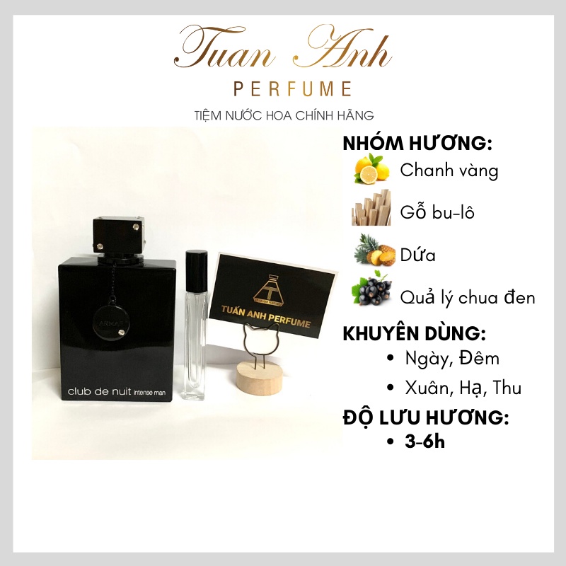 Nước hoa Club de Nuit Man và Woman EDP mẫu thử Chính Hãng Giá Tốt  - Tuan Anh Perfume