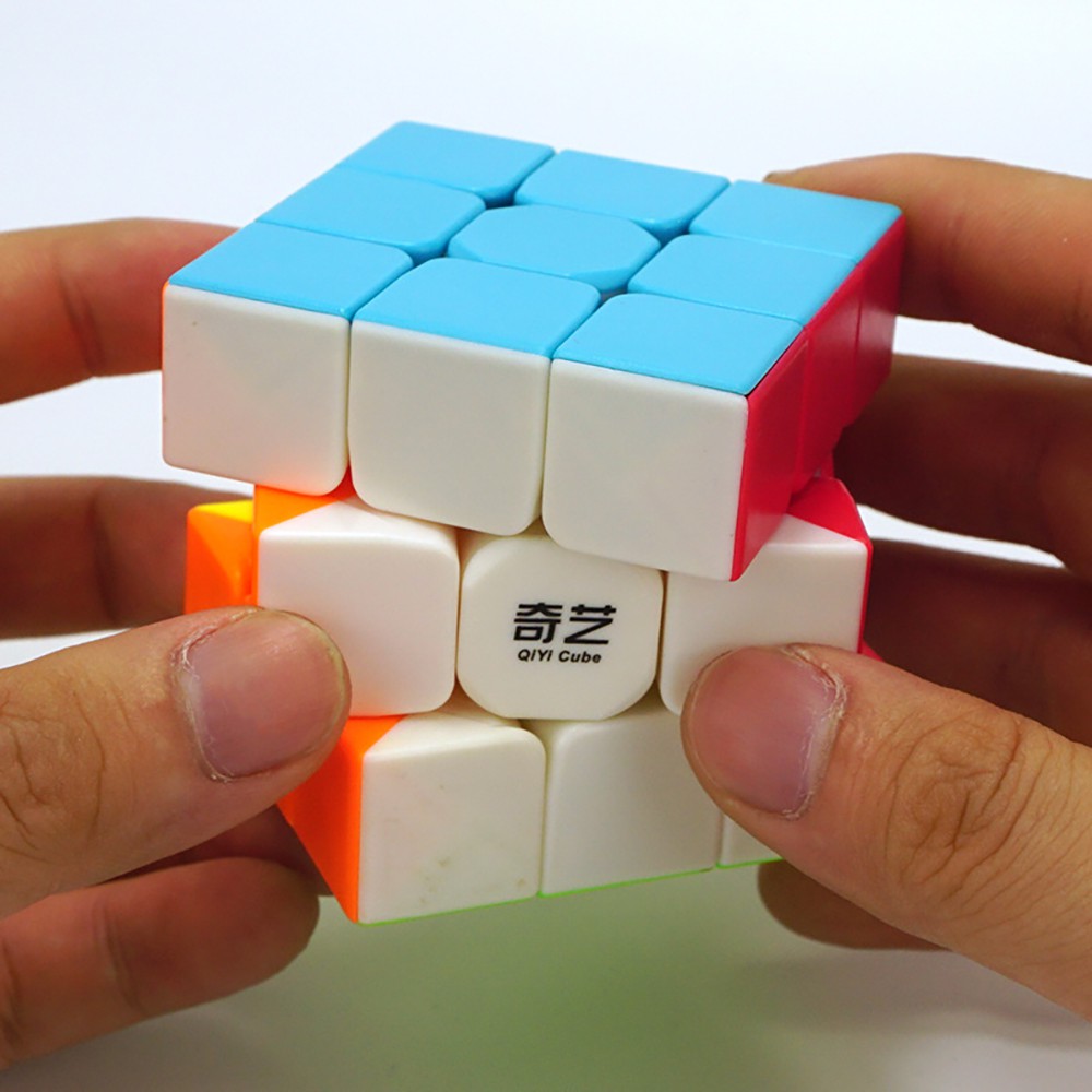 Rubik 3x3 QiYi Warrior S Stickerless Rubic 3 Tầng Không Viền khối lập phương ma thuật