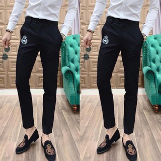 Quần âu nam thêu họa tiết ong cao cấp