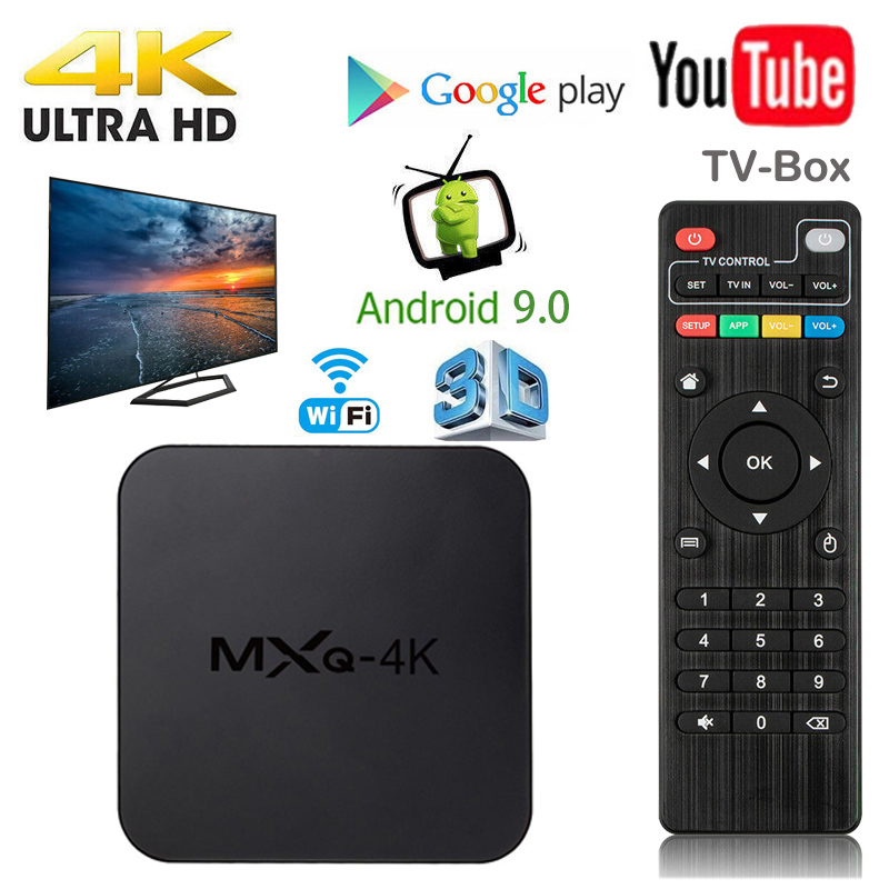 Bộ Thiết Bị Chuyển Đổi Tv Thường Thành Tv Thông Minh Mxq-4K Mxq4K Quad-Core Android 9.0 Ultra Hd 3d Player Smart Tv Box