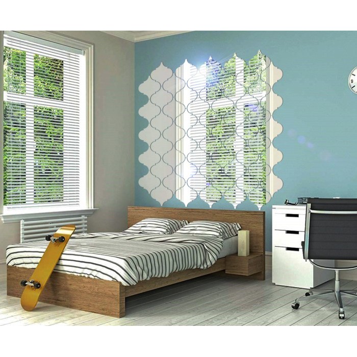 1 Bộ 4 Miếng Kính Dán Tường Bằng Acrylic A888 Nhập Khẩu Chất Lượng Cao