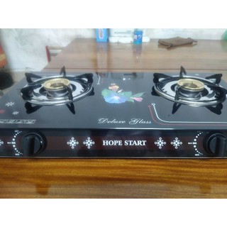 [ CHÍNH HÃNG ] bếp gas đôi mặt kính HOPE START - HP02