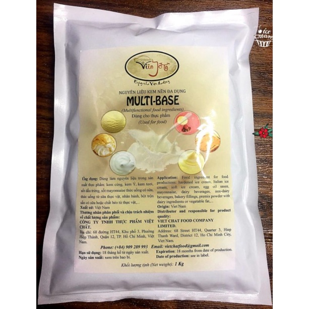 NGUYÊN LIỆU MULTI-BASE:  GÓI 200g