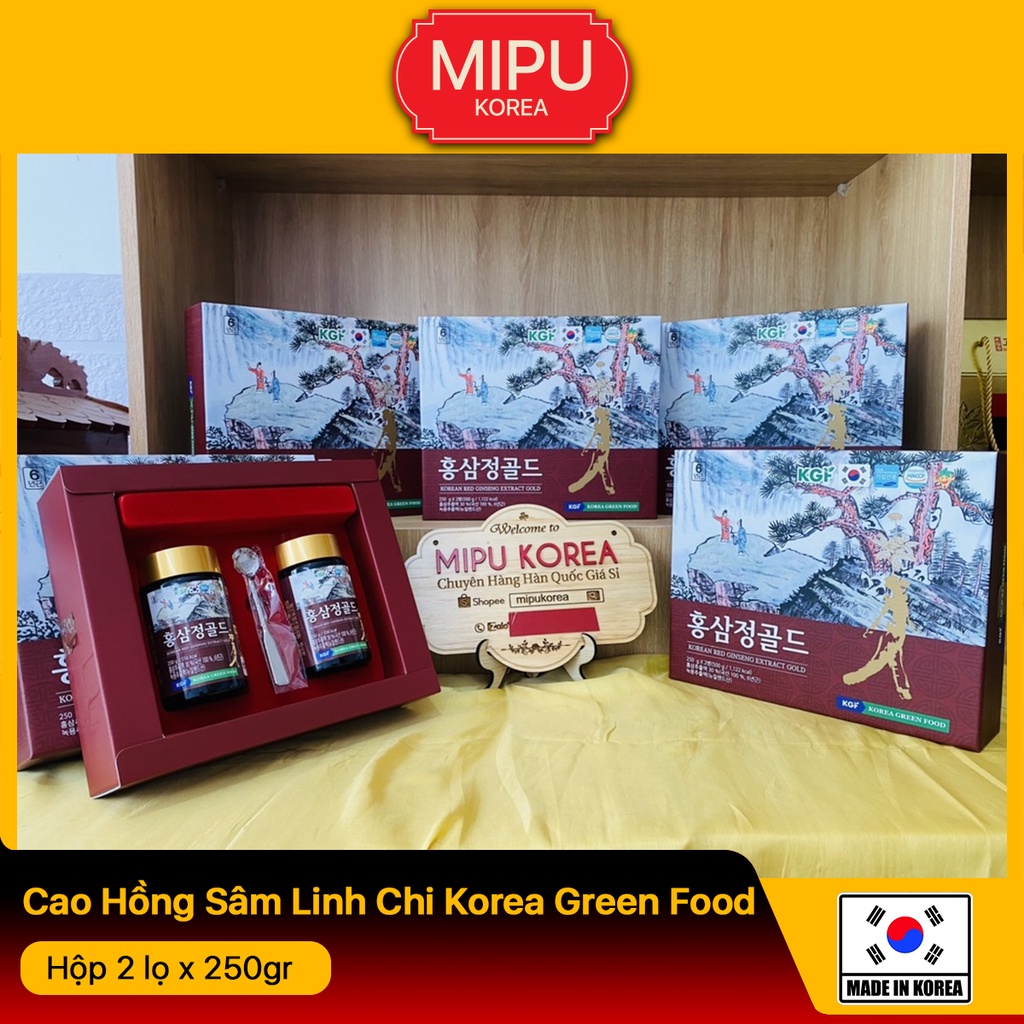 Cao Hồng Sâm Linh Chi Korea Green Food Hộp 2 lọ x 250gr