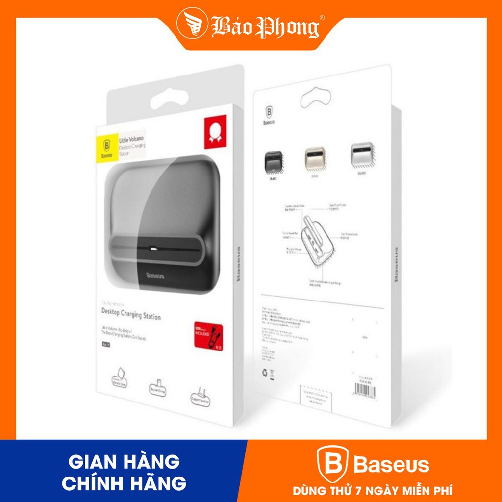 Dock sạc đứng cho IP BASEUS Little Volcano Desk Charging Station