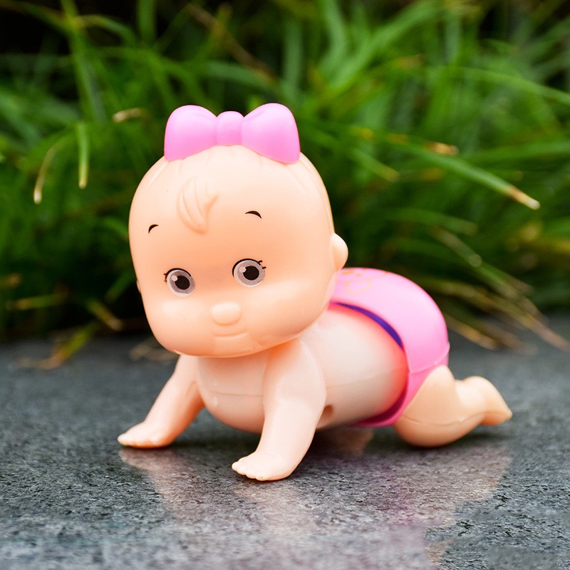 Em bé vặn cót biết bò - mô phỏng em bé trai, bé gái tập bò - Baby Toys