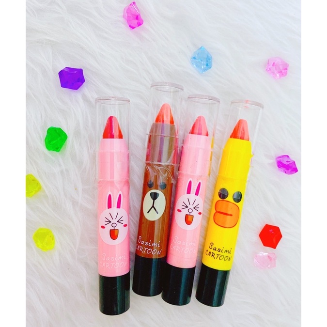 Son Bút Sáp Sasimi Thái Gấu Brown, Thỏ Cony, Vịt Sally Chính Hãng
