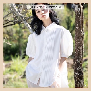 Sơ Mi Tay Cộc Ly Trần Trắng[Madelen]