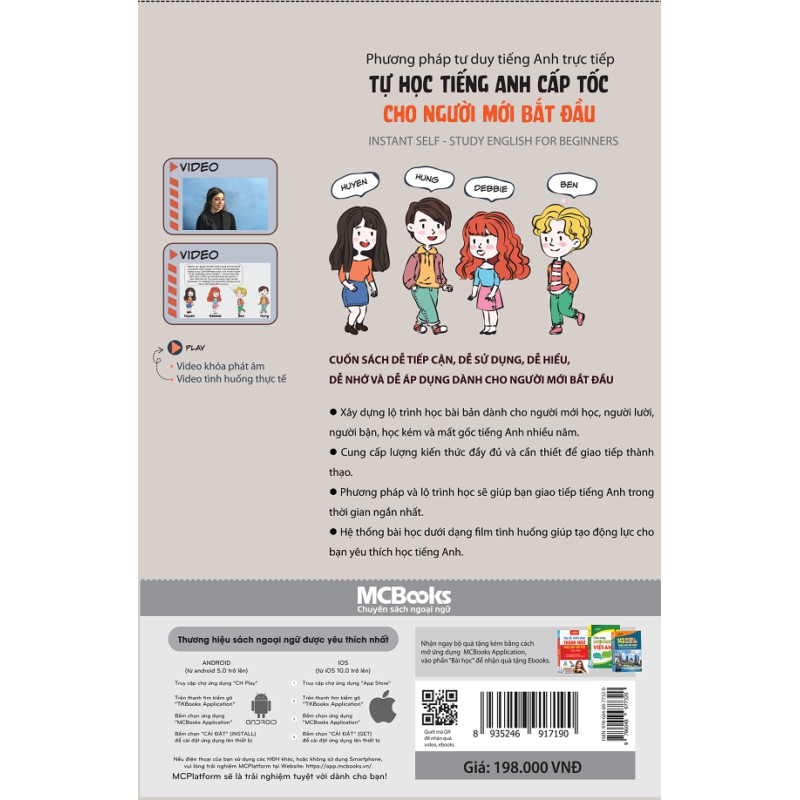 Sách - Phương pháp tư duy tiếng Anh trực tiếp – Tự học tiếng Anh cấp tốc cho người mới bắt đầu + tặng kèm bút hoạt hình