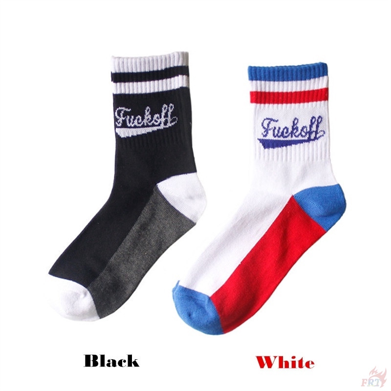 Vớ cotton in chữ thời trang unisex