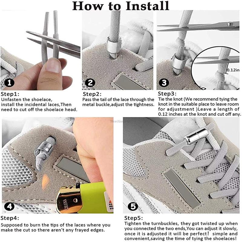 Set 2 Khóa Dây Giày Hình Viên Thuốc Bằng Kim Loại Dành Cho Người Lớn Và Trẻ Em