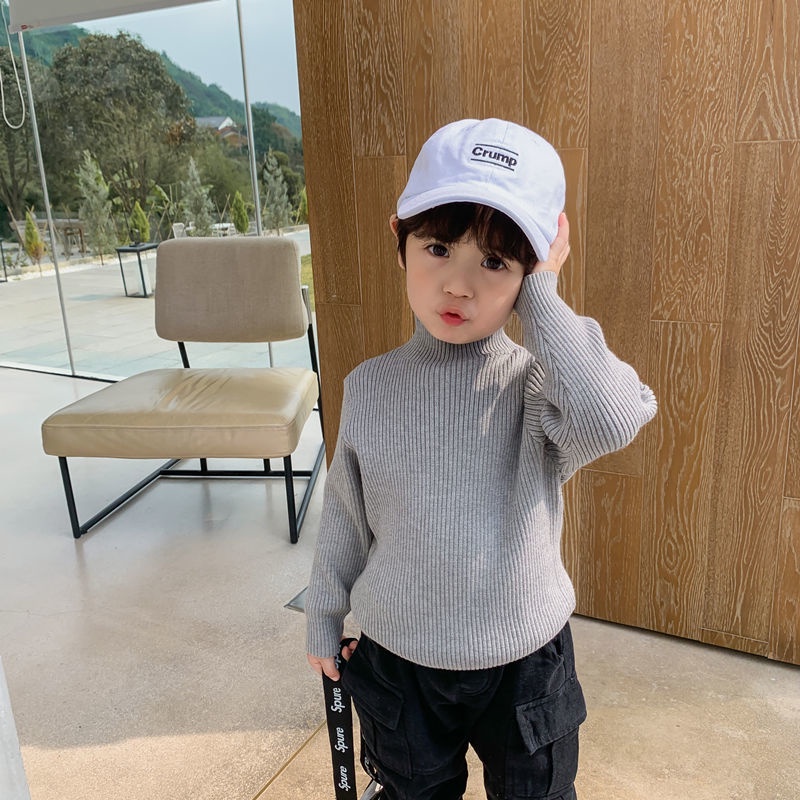 Áo sweater chui đầu vải nhung phong cách Hàn Quốc màu sắc thời trang mùa đông cho bé trai