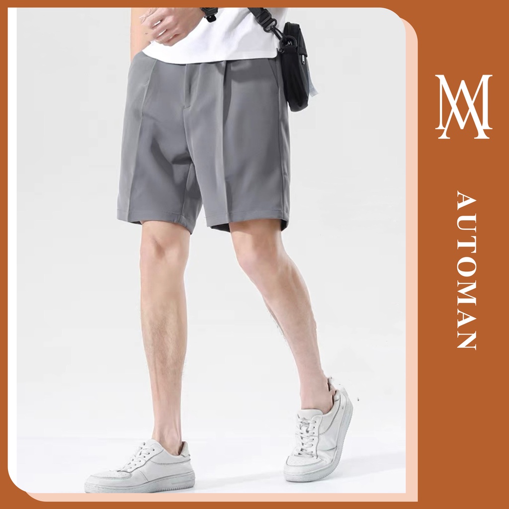 Quần short kaki nam quần đùi lửng form slim màu trơn, dễ phối đồ AUTOMAN Q17