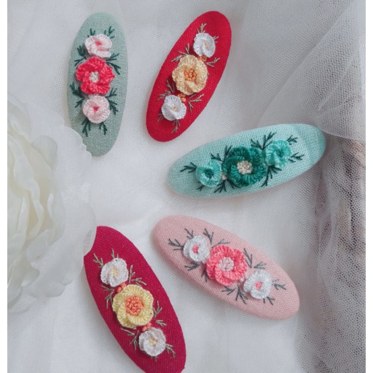 KẸP TÓC THÊU TAY HANDMADE