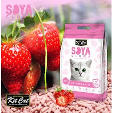 Cát đậu nành cho mèo - Kitcat soya hương dâu