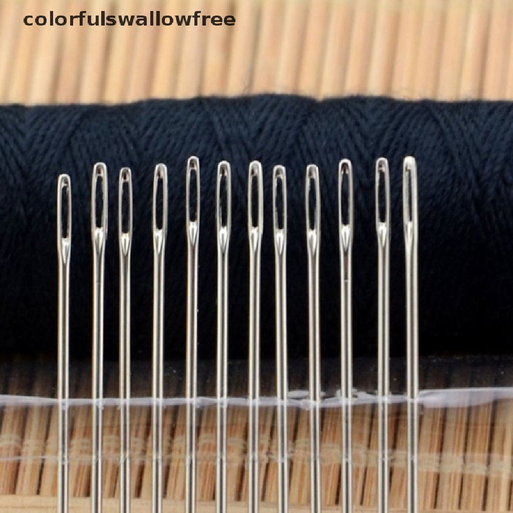 Colorfulswallowfree 25PCS High Hardness Stainless Steel Sewing Needle Cross Sewing Clothes Needles ABC
