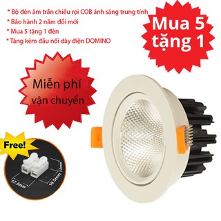 Đèn âm trần - Bộ đèn âm trần chiếu rọi COB 7w ánh sáng trung tính 4500K ( MUA 5 TẶNG 1 )