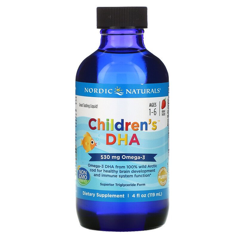 DHA vị dâu ⚡ CAO CẤP ⚡ DHA Children giúp bé hoàn thiện hệ thần kinh những năm đầu đời, nhanh nói dung tích 119ml