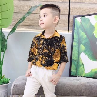 Áo sơ mi lụa cho bé trai 8-22kg