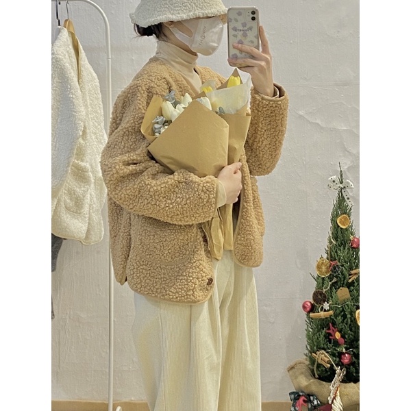 A25 - Yangmao Wool Áo khoáng lông phong cách Hàn Quốc | BigBuy360 - bigbuy360.vn