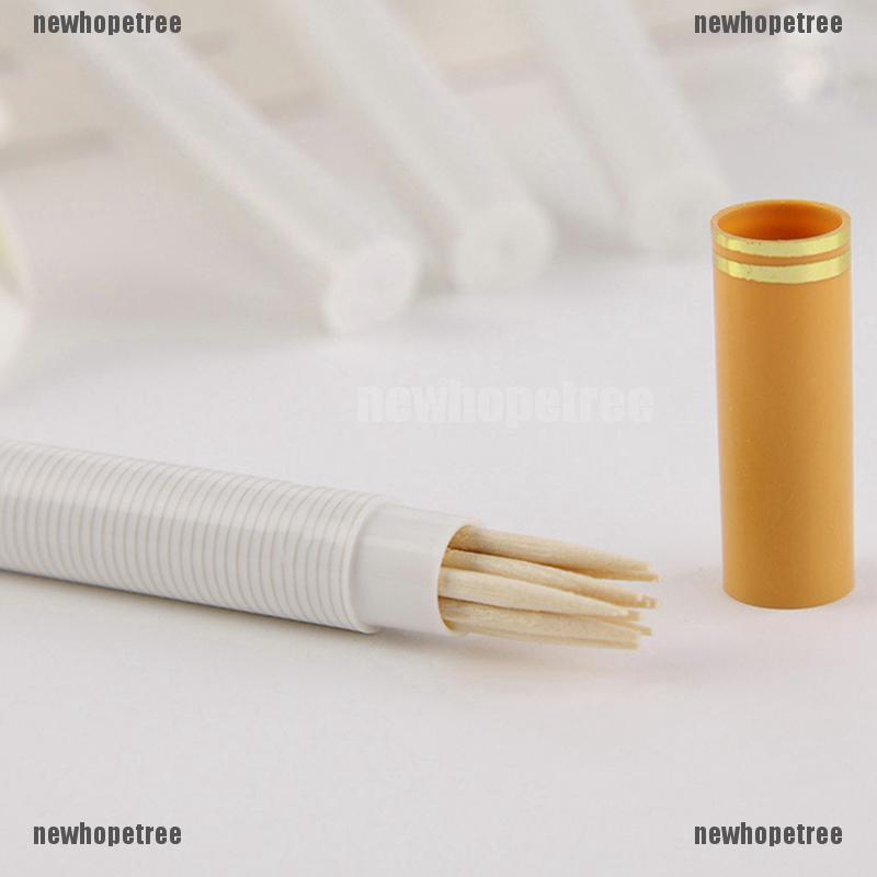 Bộ 2 ống đựng tăm xỉa răng hình điếu thuốc lá kích thước 8.5x1cm bằng nhựa resin
