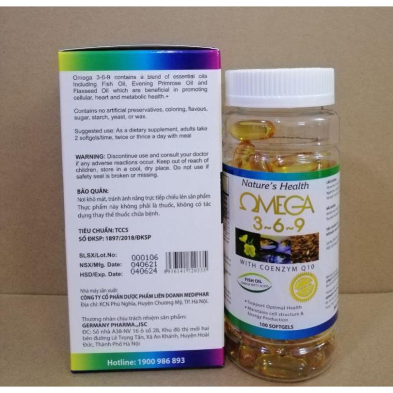 Omega 369 - Hộp 100 viên - Tăng cường dưỡng chất cho mắt giúp mắt sáng