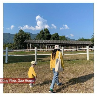 Áo đôi mẹ và bé màu vàng