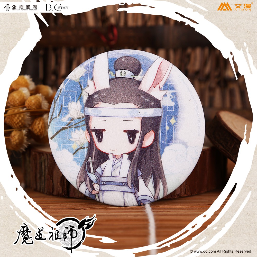 Huy hiệu chibi tai thỏ Ma Đạo Tổ Sư chính hãng AIMON Tencent