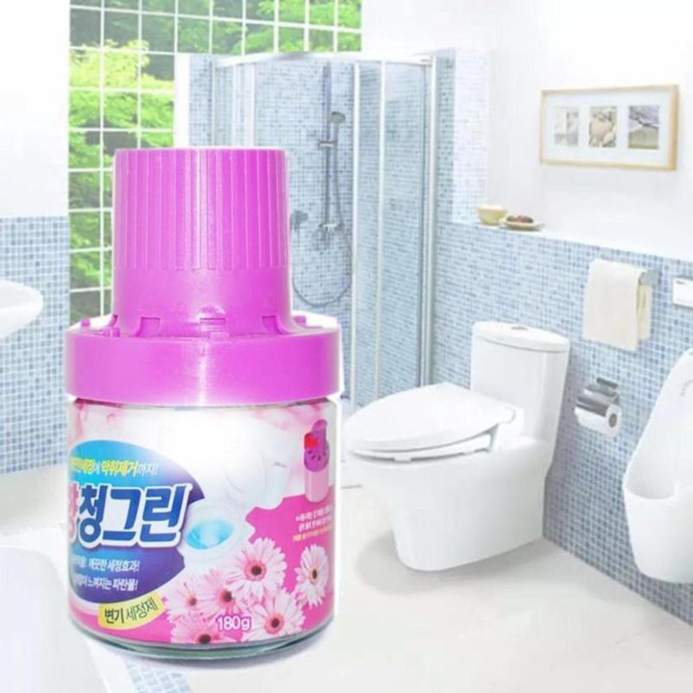 Chai thả bồn cầu hương thơm nhẹ khử mùi hôi diệt vi khuẩn chống ố vàng bám bẩn 180gr