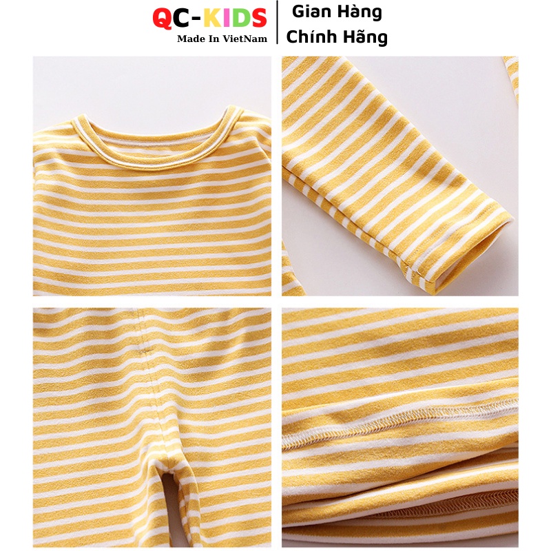 Quần áo trẻ em thu đông hàn quốc 1 tuổi đến 5 tuổi QC-KIDS, đồ bộ cho bé trai bé gái 8-18kg