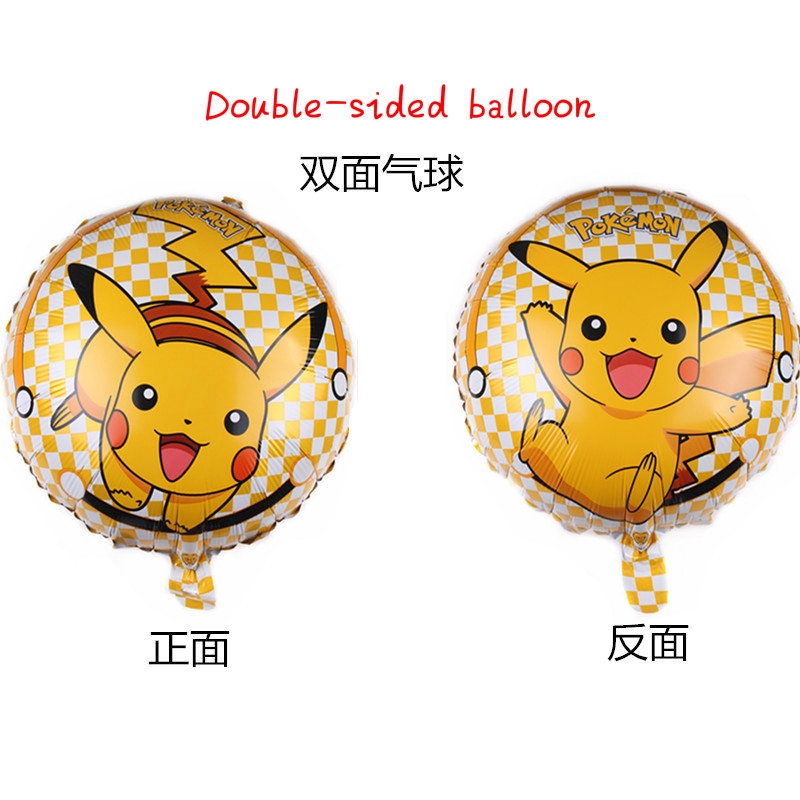 Bong Bóng Lá Nhôm Hình Hoạt Hình Pikachu 18 Inch Trang Trí Tiệc Sinh Nhật Cho Bé