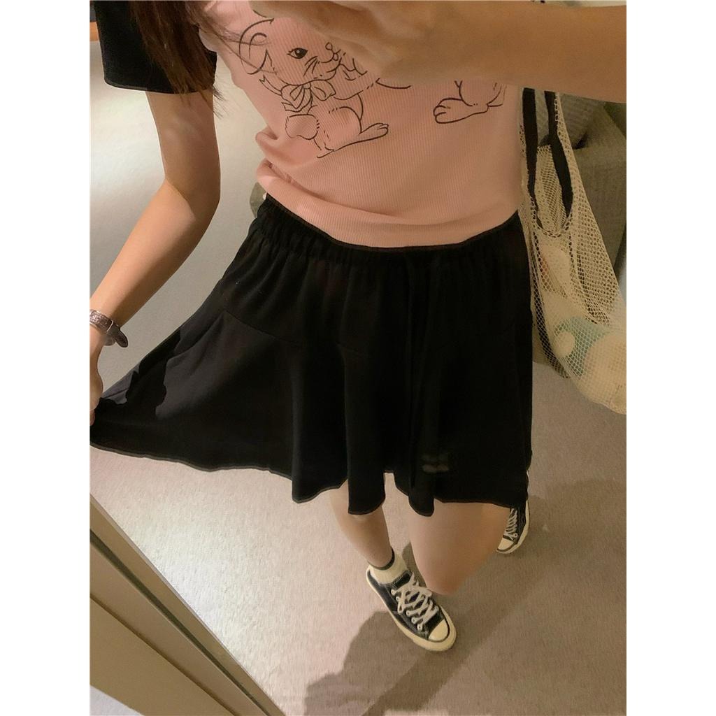 Chân Váy Ngắn Lưng Cao Phối Cà Vạt Thời Trang Mùa Hè 62992