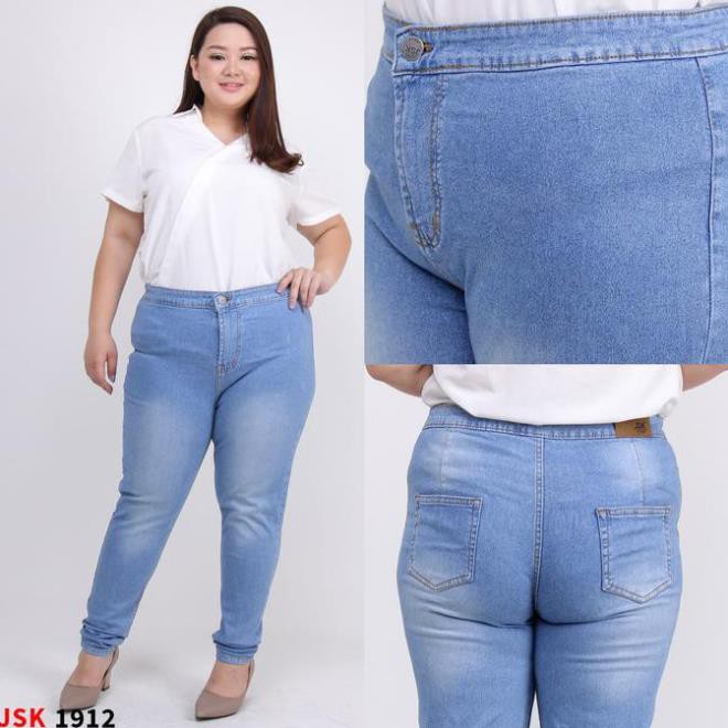 Quần Jeans Nữ Lưng Cao Size Lớn 38 37 36 35 35 ་