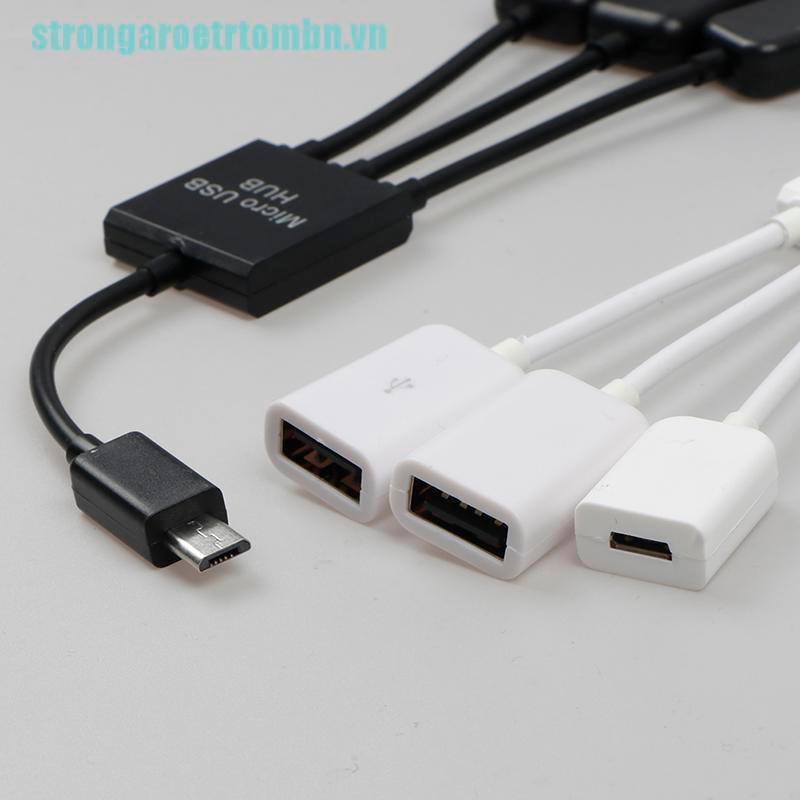 Cáp Otg 3 Trong 1 Cổng Micro Usb