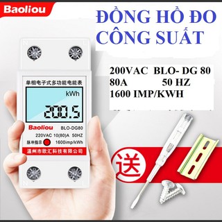 đồng hồ đo công suất điện 80A