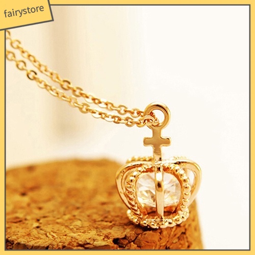 Dây Chuyền Mặt Hình Vương Miện Đính Đá Lấp Lánh