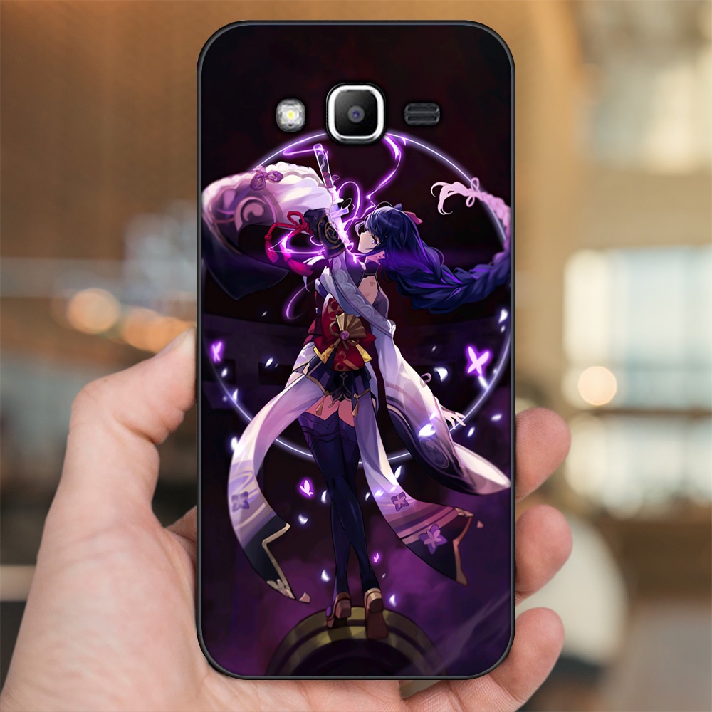 Ốp lưng Samsung J2 Prime, J3 2016, J5 2015 viền đen in hình Raiden Shogun Genshin Impact