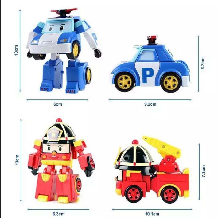 Bộ đồ chơi biệt đội Robocar Poli 6 xe biến hình 2 trong 1 - Đồ chơi lắp ráp cho trẻ