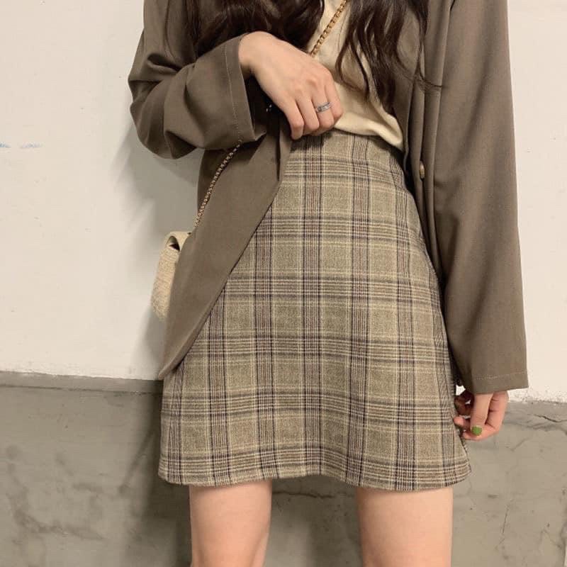 Set Blazer nữ kèm chân váy màu đen nâu phom rộng phong cách Ulzzang Hàn Quốc đi làm đi chơi đi học đi du lịch đủ size | BigBuy360 - bigbuy360.vn