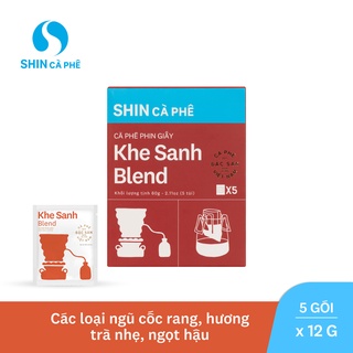 Cà phê Khe Sanh Blend - SHIN Cà Phê - Phin giấy - Hộp 5 gói