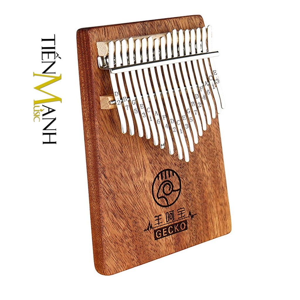 [Khắc Phím] Đàn Kalimba 17 Phím Gecko và April Yang K17GY (Gỗ Mahogany) - Nhạc cụ Tiến Mạnh Music