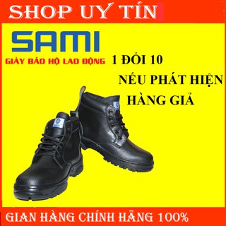 [HÀNG CHÍNH HÃNG] Giày Bảo Hộ SAMI 15 Cao Cổ, Da Chất Lượng Cao, Đế Cao Su, Chống Đâm Xuyên, Va Đập Mạnh
