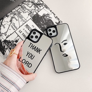 Ốp Gương Cho iPhone 16 Pro MAX 15 Promax 14 Plus 13 Mini 12 11 Pro MAX XS XR XS-MAX 7G 8G SE2020 7Plus 8P Line Art Face Chống Sốc Bảo Vệ Toàn Diện Vỏ Điện Thoại Di Động